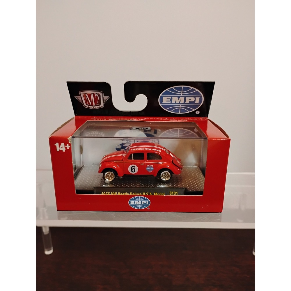 M2 Machines 1956 VW Beetle Deluxe EMPI Red 1:64 Diecast Car S131 24-76